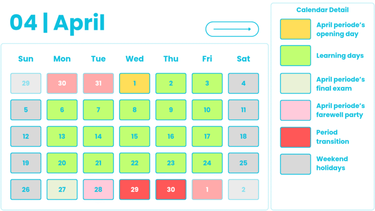 Calendar Academic_April